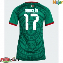 Camiseta México Orbelin Pineda #17 Primera Equipación para mujer Mundial 2026 manga corta